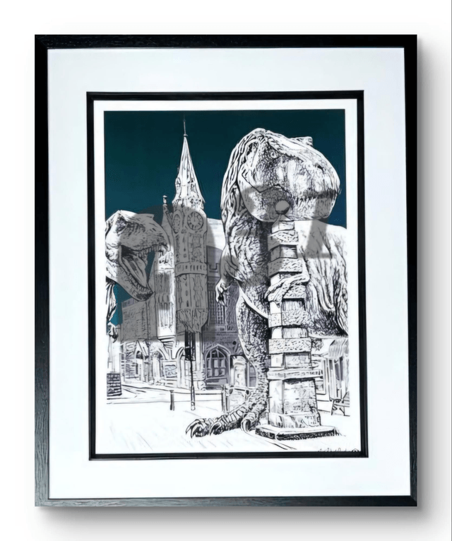 353. Dino's of Dorchesrer print. Corn Exchange 