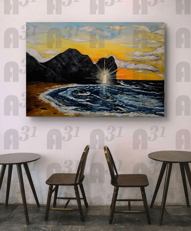 680. Through the keyhole. Durdle Door .Original Art