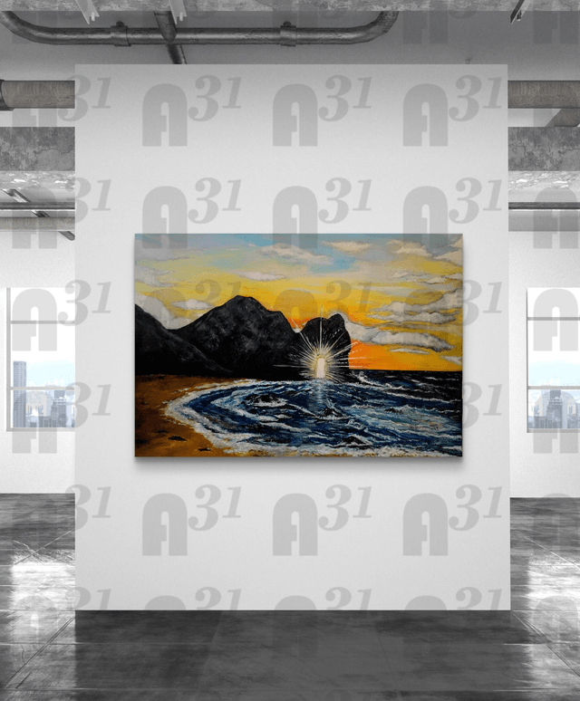 680. Through the keyhole. Durdle Door .Original Art