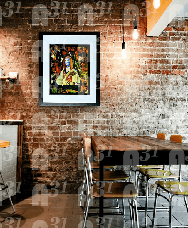 342. Mona Lisa Rainbow Framed print 