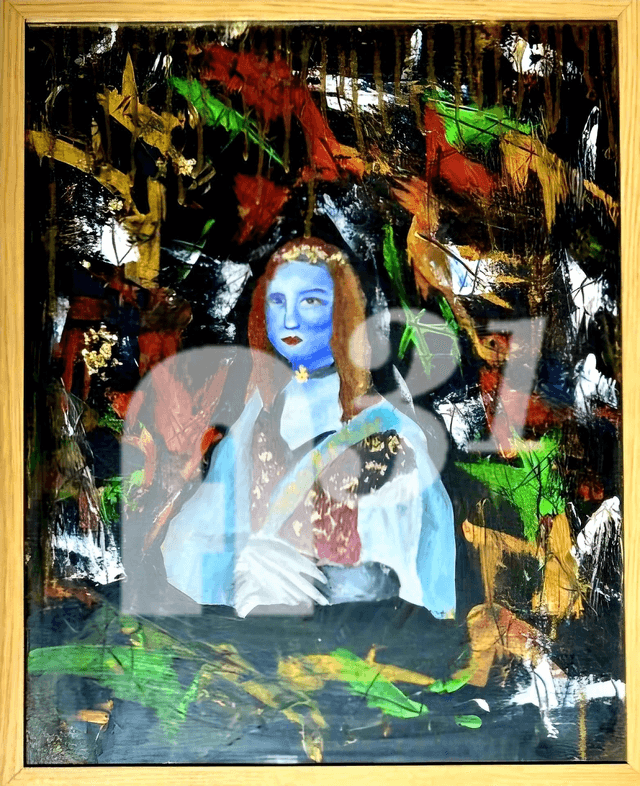 306. Mona Lisa Rainbow Abstract Original 