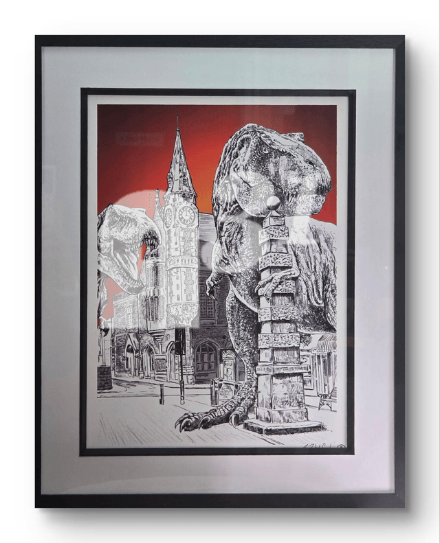 353. Dino's of Dorchesrer print. Corn Exchange 