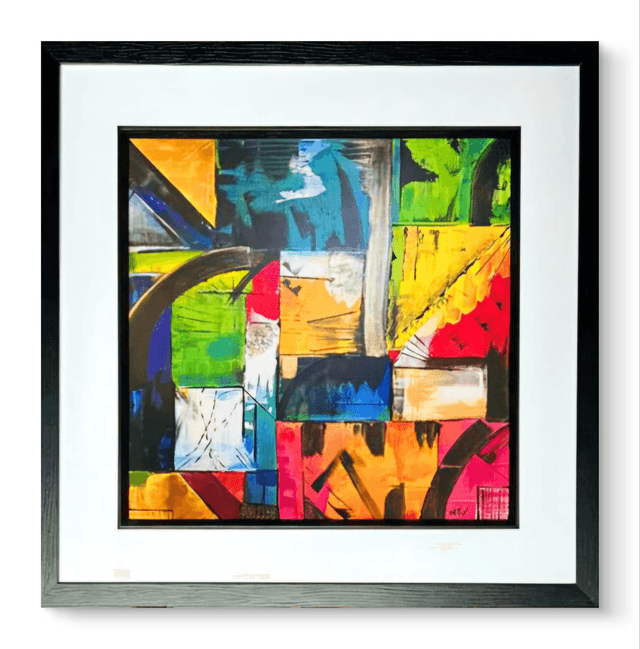 634. Set of 3 Abstract Art.  City Scapes