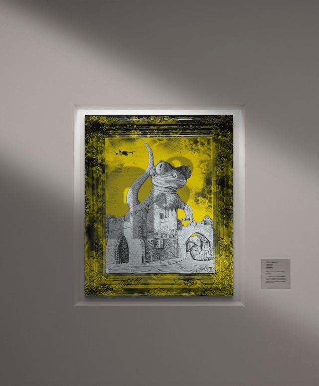3.The Walmgate Creature - Hand Finished Framed Print 