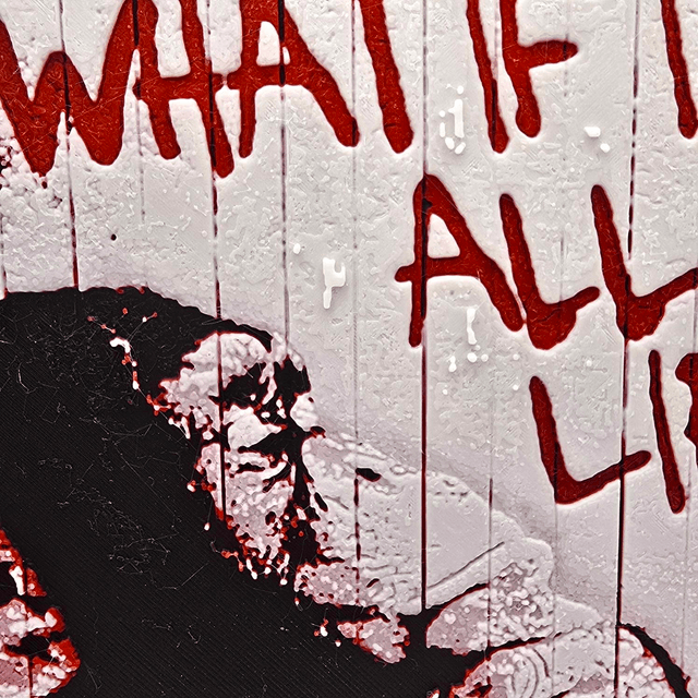560. Wall Art , 3D printed.  Banksy, What if it's all a lie? 