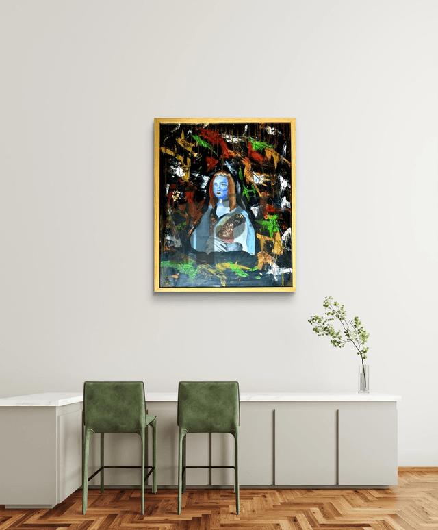 306. Mona Lisa Rainbow Abstract Original 
