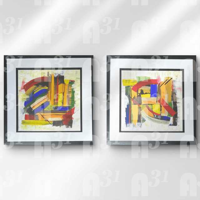 153.  Abstracts. Set of 2 Originals