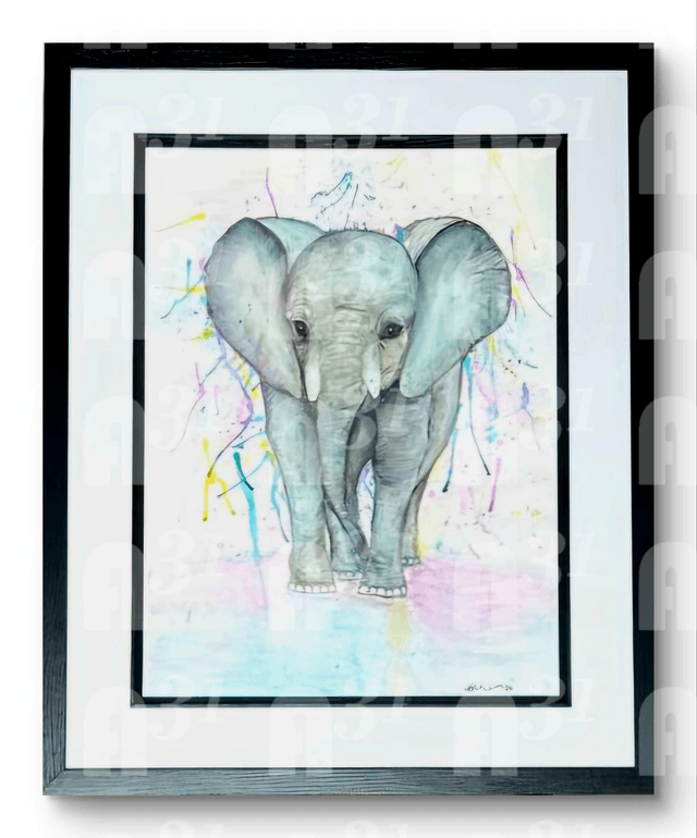 381. Watercolour Elephant