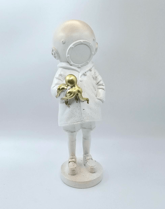 396.  Diver Banksy Resin Ornament 