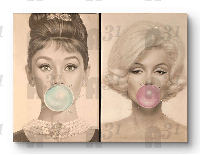 124. Marylin bubblegum art