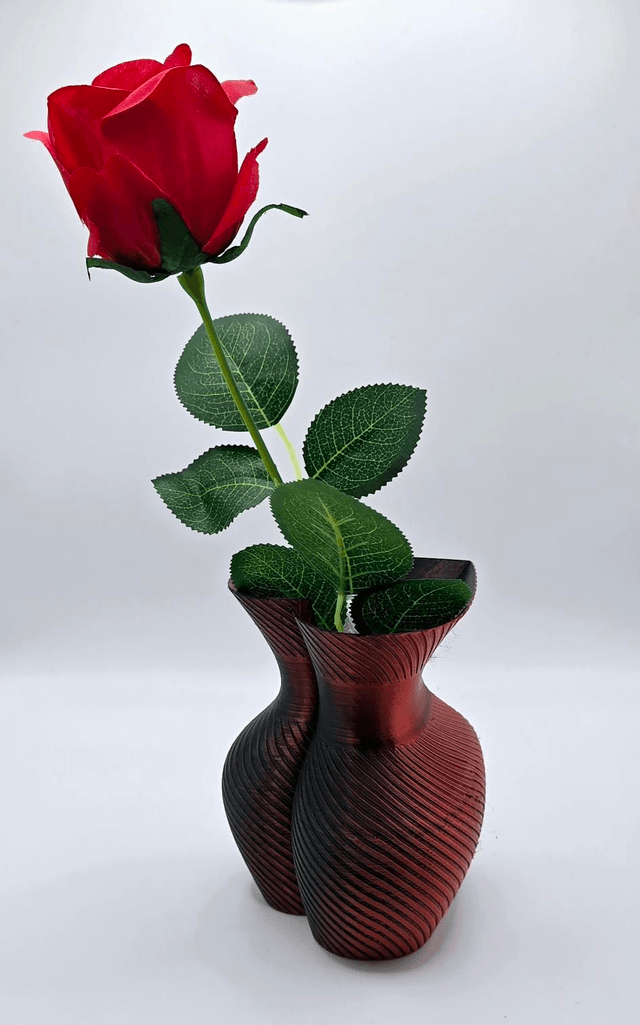 609. Heart Vase with Rose 