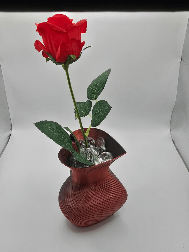 609. Heart Vase with Rose 