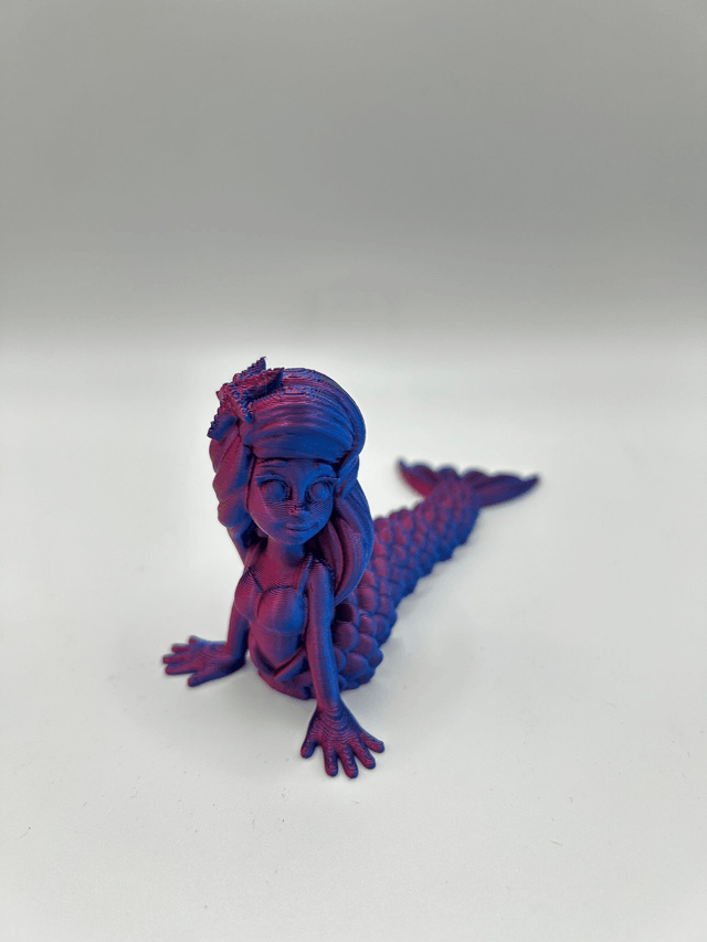 387. 3D Printed Metallic Mermaid