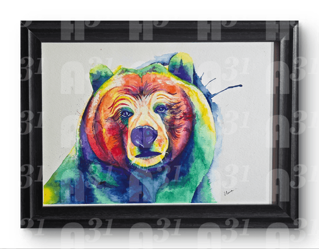 544. Original. Bear painting 