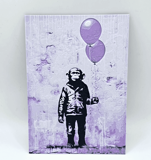 71. Banksy Wall art Monkey with balloons 3D Print